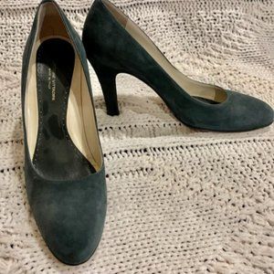 Adrienne Vittadini Teal Green Suede Pumps Size 9.5 Made in Italy